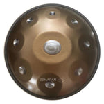 Handpan, gamme sol mineur kurd, hexatonique dorien, frequence 432hz, frequence 440hz, hang drum, hang, bronze